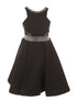 Cinderella Couture Big Girls Black Studs Fitted Junior Bridesmaid Dress 8-16 - SophiasStyle.com